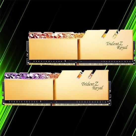 رم جی اسکیل Trident Z Royal Gold 16GB 8GBx2 3200MHz CL16